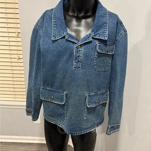 Casual Blue Denim Jacket with Pockets